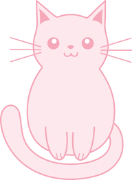 a kawaii pink cat